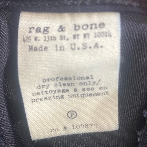 rag & bone Skinny Jeans Women sz 24 Midnight Blue Red Low Rise Embroidered Arrow - Picture 3 of 12